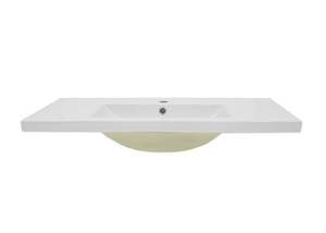 Lavabo D16 92cm 30mm bord Blanc - Céramique - 92 x 17 x 46 cm