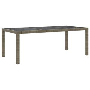 Gartentisch 3011702 Grau - Metall - Kunststoff - Polyrattan - 90 x 75 x 190 cm