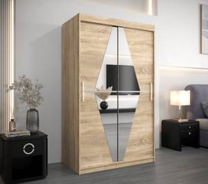 Armoire à portes coulissantes Boliwia Imitation chêne de Sonoma - Largeur : 120 cm - 2 porte