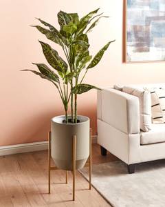 Indoor Blumentopf HYBRIDIUM Gold - Grau - Metall - 33 x 62 x 33 cm