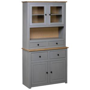 Buffet haut 298764 Gris - Bois massif - Bois/Imitation - 93 x 180 x 40 cm