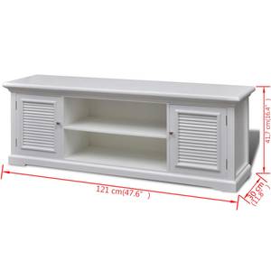 Meuble tv 241373 Blanc - Bois manufacturé - Bois/Imitation - 31 x 42 x 121 cm