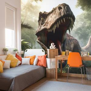 Papier Peint DINOSAURE Plantes Effet 3D 270 x 180 x 180 cm