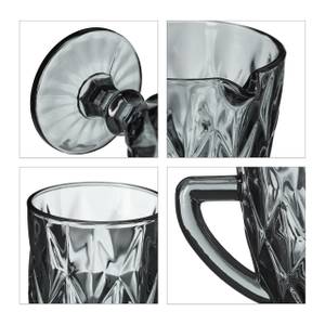 Lot de 7 verres gris Gris - Verre - 20 x 20 x 14 cm