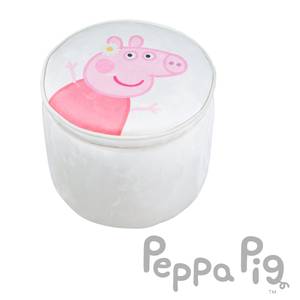 Kinderhocker rund Peppa Pig Beige - Holzwerkstoff - Textil - 33 x 27 x 33 cm