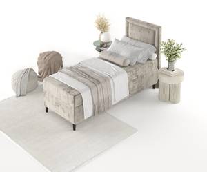 Boxspringbett Kallista Beige - Breite: 100 cm - H3