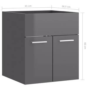 Badezimmerschrank 3037856-1 Hochglanz Grau - Breite: 41 cm