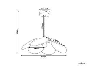 Lampe suspension MEROO Noir - Bleu - Papier - 60 x 150 x 60 cm