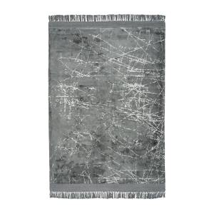 Tapis de salon moderne à franges VITA Gris - 200 x 290 cm