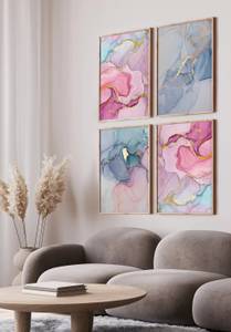 Aquarell Rosa Poster Set Papier - 70 x 50 x 70 cm