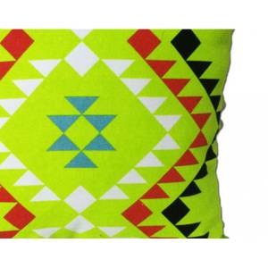 Coussin motif tribal vert 45*45 Vert - Textile - 45 x 45 x 12 cm