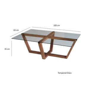 Beistelltisch WH1304 Grau - Glas - 65 x 105 x 35 cm