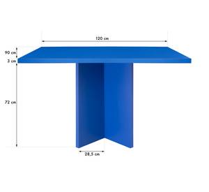 Rechtecktisch laminiertem 3cm MATILDA Blau