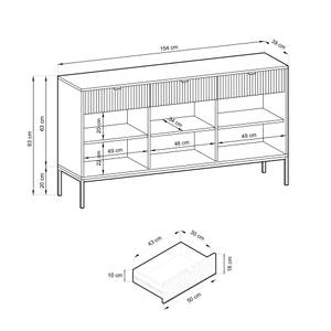 Sideboard Vellore Schwarz - Holzwerkstoff