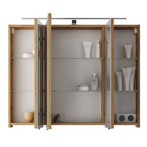 Badmöbel Set 3-teilig mit Becken Braun - Holzwerkstoff - 90 x 200 x 45 cm