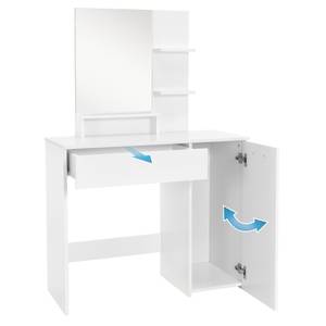 Coiffeuse + miroir 90x38x138cm Blanc 38 x 138 x 90 cm