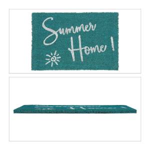 Paillasson coco Summer Home Bleu - Blanc - Fibres naturelles - Matière plastique - 60 x 2 x 40 cm