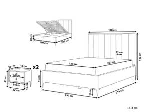 Schlafzimmer Set SEZANNE Schwarz - Grau - Hellgrau