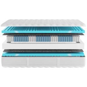 Matelas en mousse de gel Geltech Deluxe Blanc - Textile - 80 x 24 x 220 cm