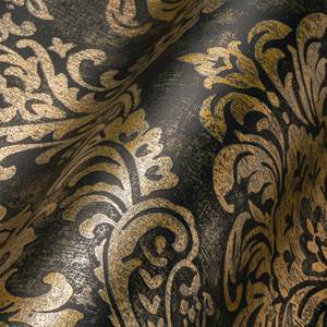 Vliestapete Klassisch mit Ornamenten Schwarz - Gold - Kunststoff - Textil - 53 x 1005 x 1 cm