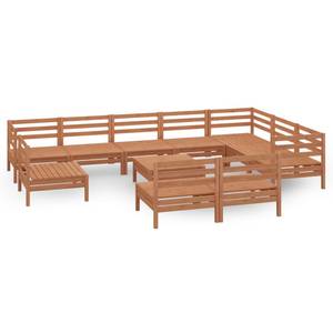 Garten-Lounge-Set Braun - Massivholz - Holzart/Dekor - 64 x 29 x 64 cm