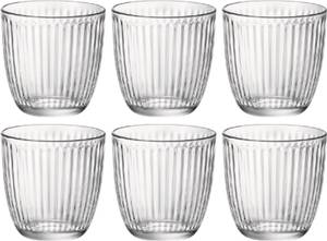 Wasserglas Line 6er Set Naturfaser - 2 x 9 x 9 cm