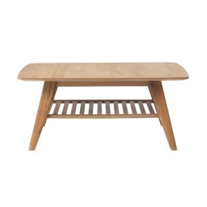 Table basse Rhoda Marron - En partie en bois massif - 110 x 45 x 70 cm