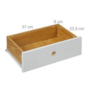 Petite armoire avec tiroirs Marron - Gris - Blanc - Bois manufacturé - Métal - 45 x 65 x 30 cm