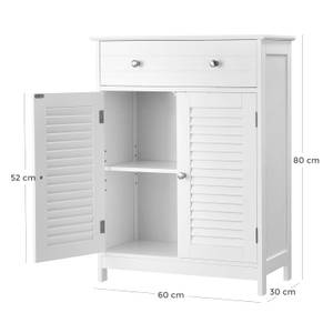 Badezimmerschrank Aufbewahrungsschrank Weiß - Holzwerkstoff - 30 x 80 x 60 cm