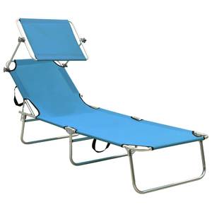 Chaise longue 3005313 Turquoise - Métal - 58 x 27 x 189 cm