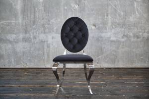 Chaise LINDA, Barock Velvet Noir