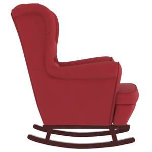 Chaise à bascule avec tabouret 3015093-2 Brun rouge