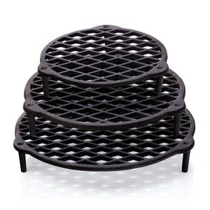 Grille empilable fonte Ø22cm pour 4,2L Noir - Métal - 21 x 5 x 21 cm