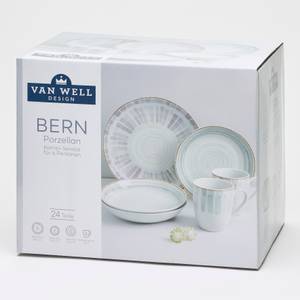 Bern Kombiservice 24 teilig Weiß - Porzellan - Breite: 38 cm