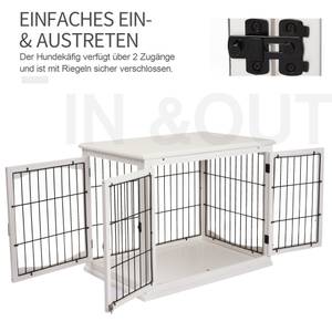 Hundehütte D02-040WT Glas Weiß