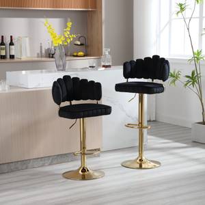 Tabouret de bar Mercury Ⅰ (lot de 2) Noir