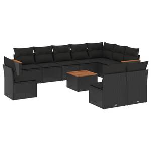 Gartensitzgruppe K6288(11-tlg) Schwarz - Massivholz - 69 x 62 x 62 cm