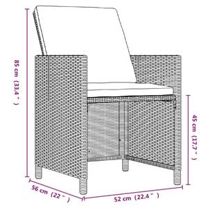 Garten-Essgruppe (9-teilig) 3012316-11 Schwarz