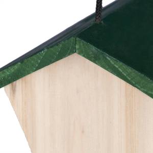 Vogelfutterhaus zum Aufhängen Braun - Grün - Holzwerkstoff - 36 x 23 x 26 cm