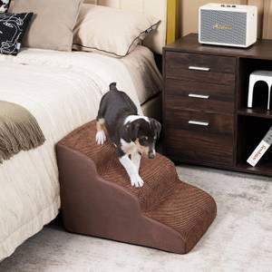 Hundetreppe PW10062 Braun - Kunstleder - 42 x 40 x 58 cm