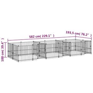 Hundezwinger 3016252 Tiefe: 582 cm