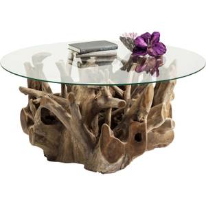 Couchtisch Roots Braun - Massivholz - 100 x 33 x 100 cm