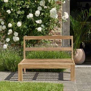 Gartensessel MIDLAND Beige - Massivholz - 94 x 77 x 102 cm