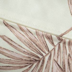 Kissenbezug rot-creme Palmen Beige - Textil - 45 x 45 x 45 cm