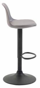 Tabouret de bar Kiel Lot de 2 Gris - Noir