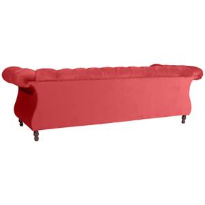 Ivette Sofa 3-Sitzer Rot - Textil - Holz teilmassiv - 253 x 80 x 100 cm