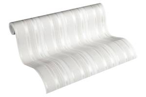Tapete Streifenmuster Beige - Kunststoff - Textil - 53 x 53 x 1005 cm