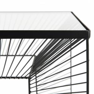 Table d'appoint carrée Noir - Métal - 45 x 45 x 45 cm