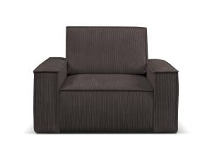 Fauteuil  AMELIA Marron - Textile - 86 x 85 x 120 cm