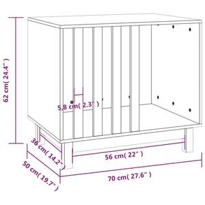 Hundehütte 3017381-1 Holz - 70 x 62 x 50 cm